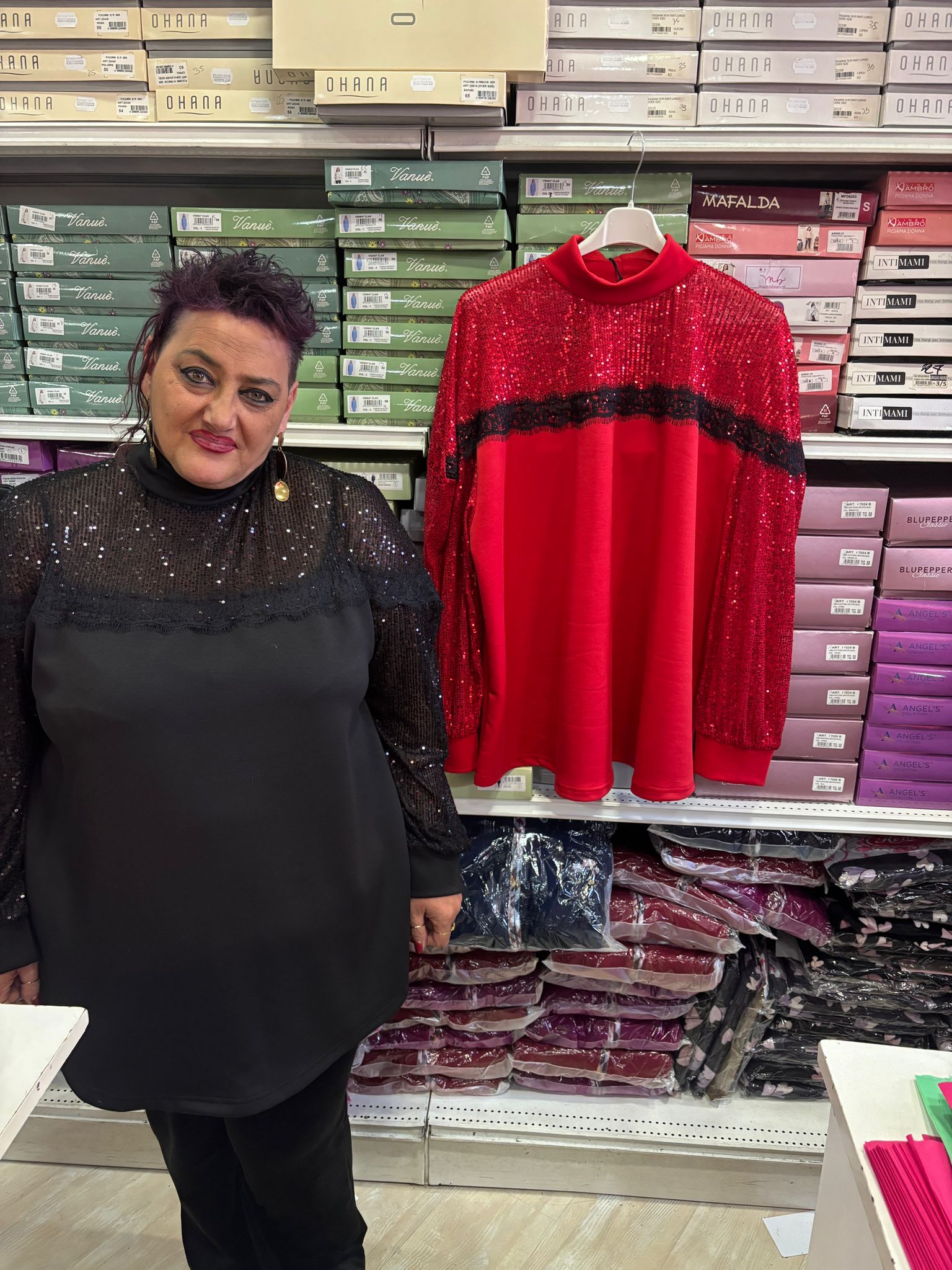 Completo de lux paillettes pizzo