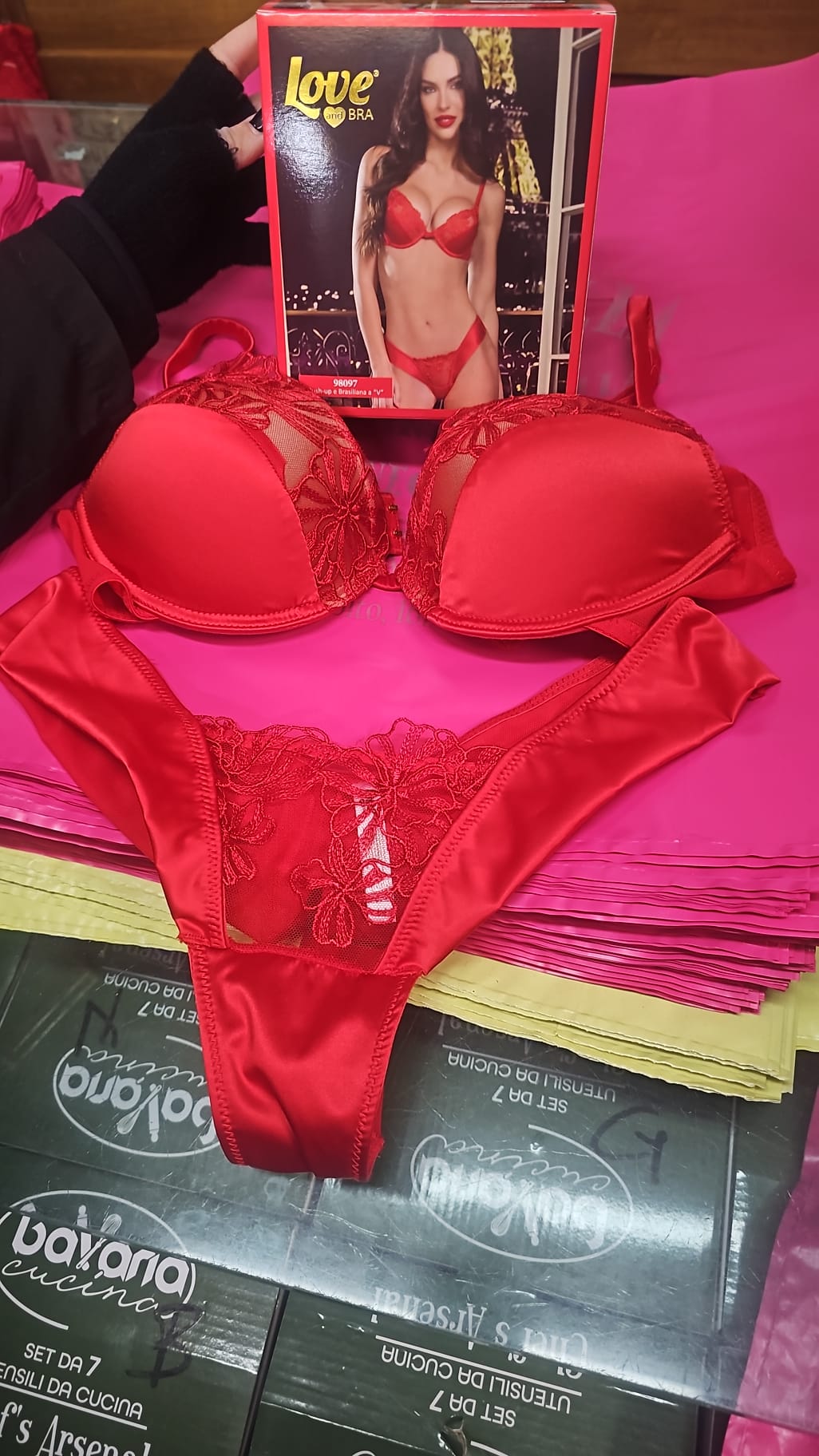 Completo rosso love push up
