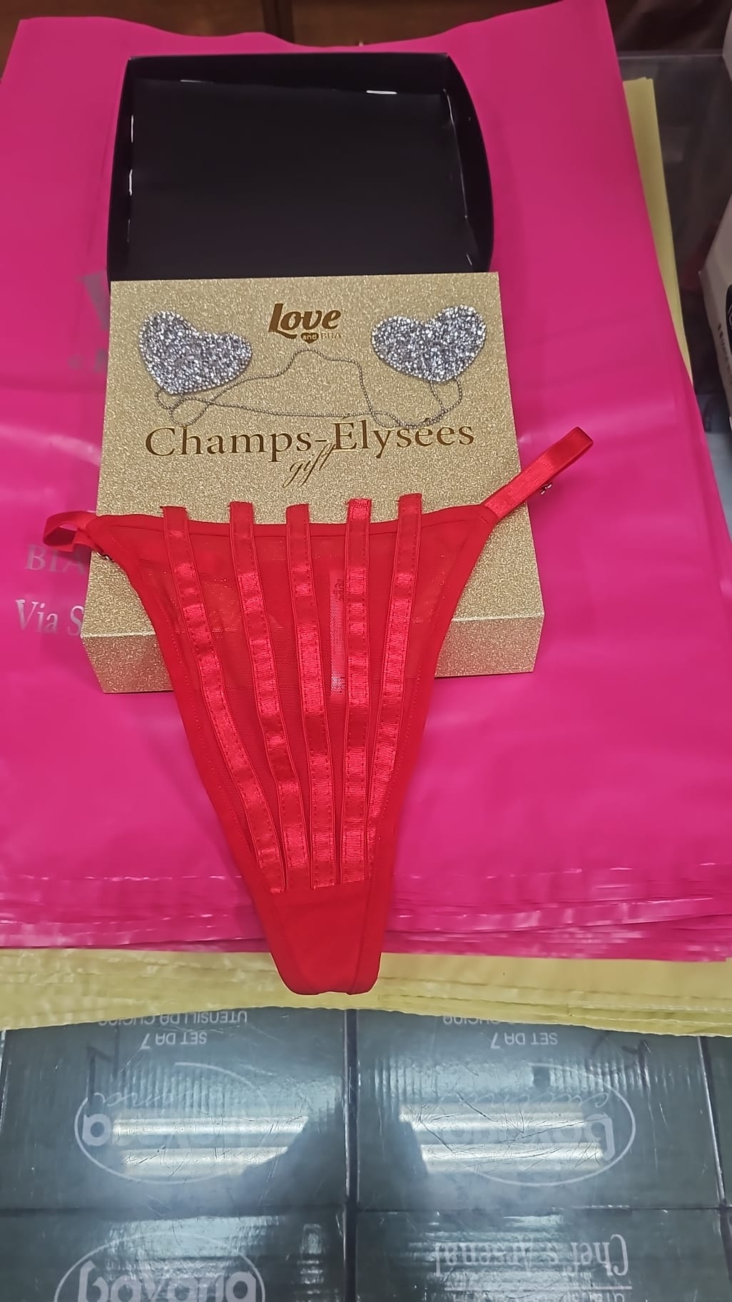 Copricapezzoli strass e perizoma Tg unica