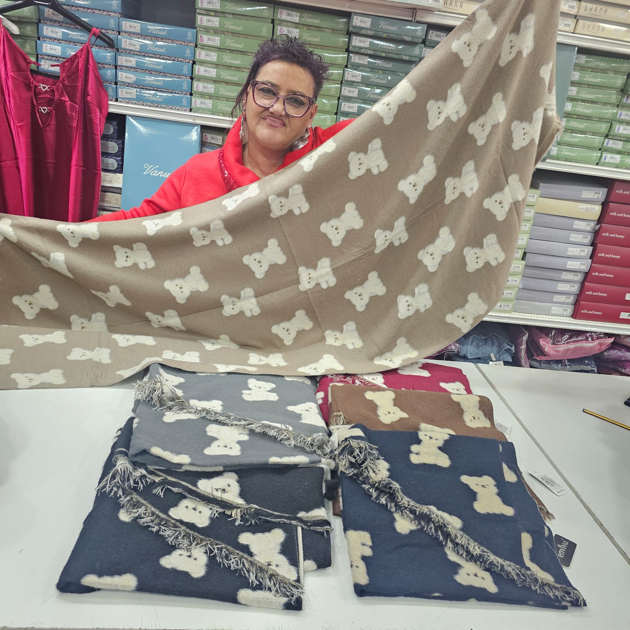 Sciarpone teddy monocolore