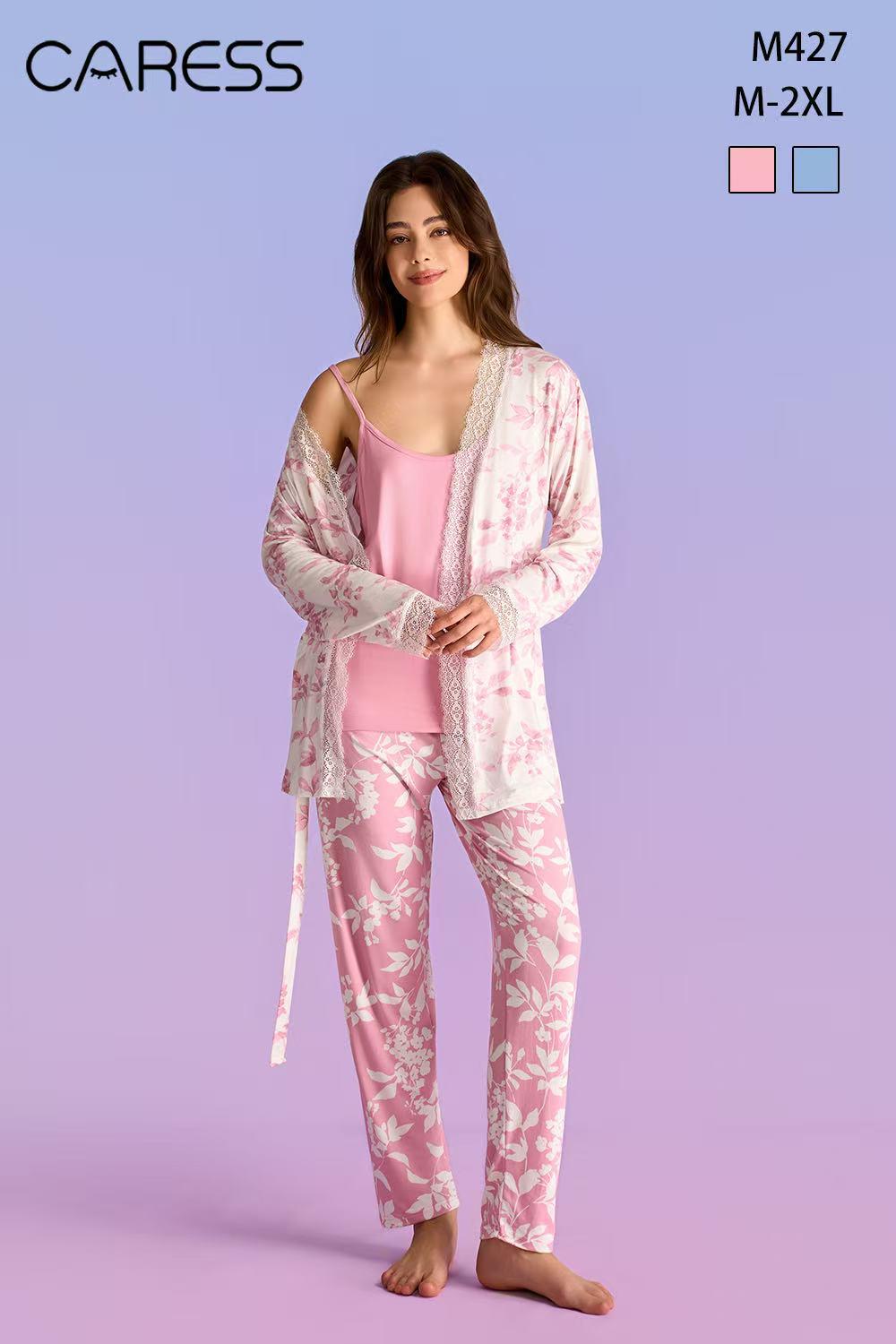 Pigiama caress 3 pezzi tessuto modal