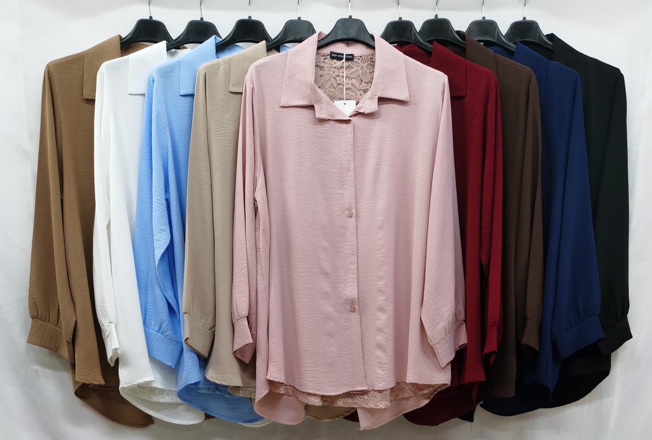 Camicia nodo dietro con pizzo