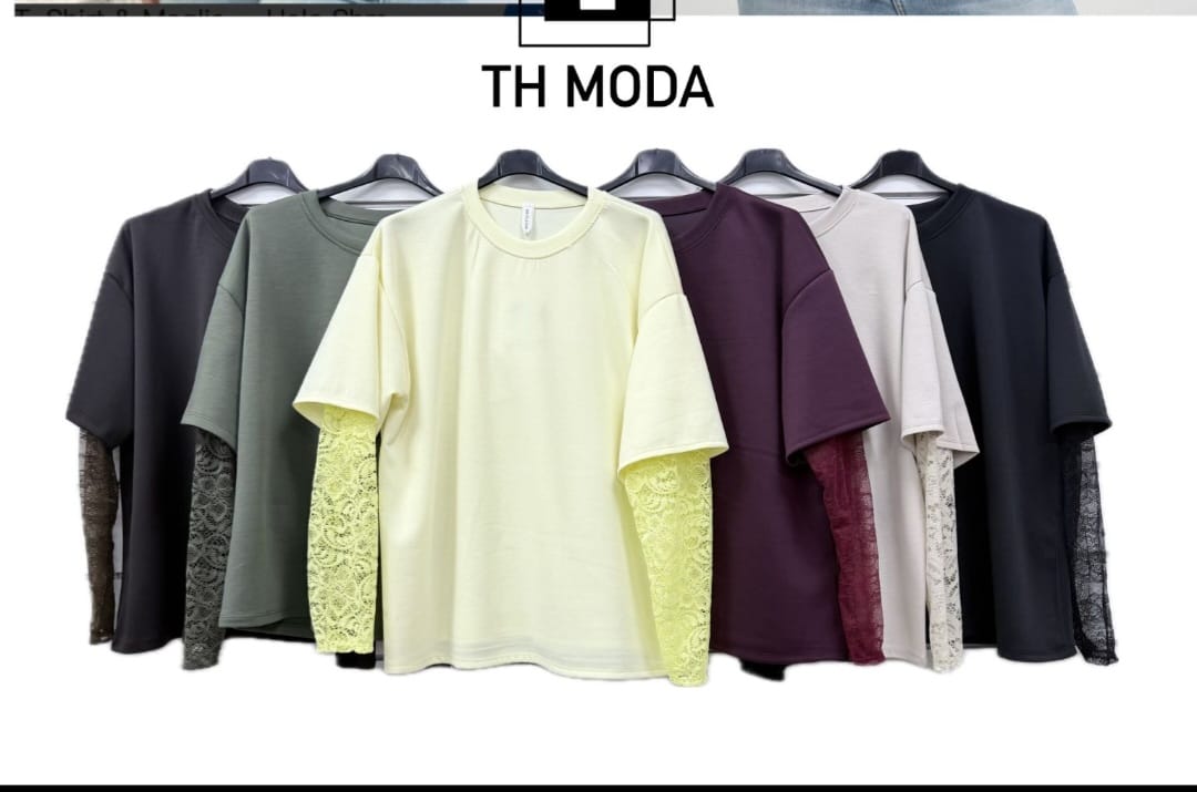 Maglia con manica pizzo