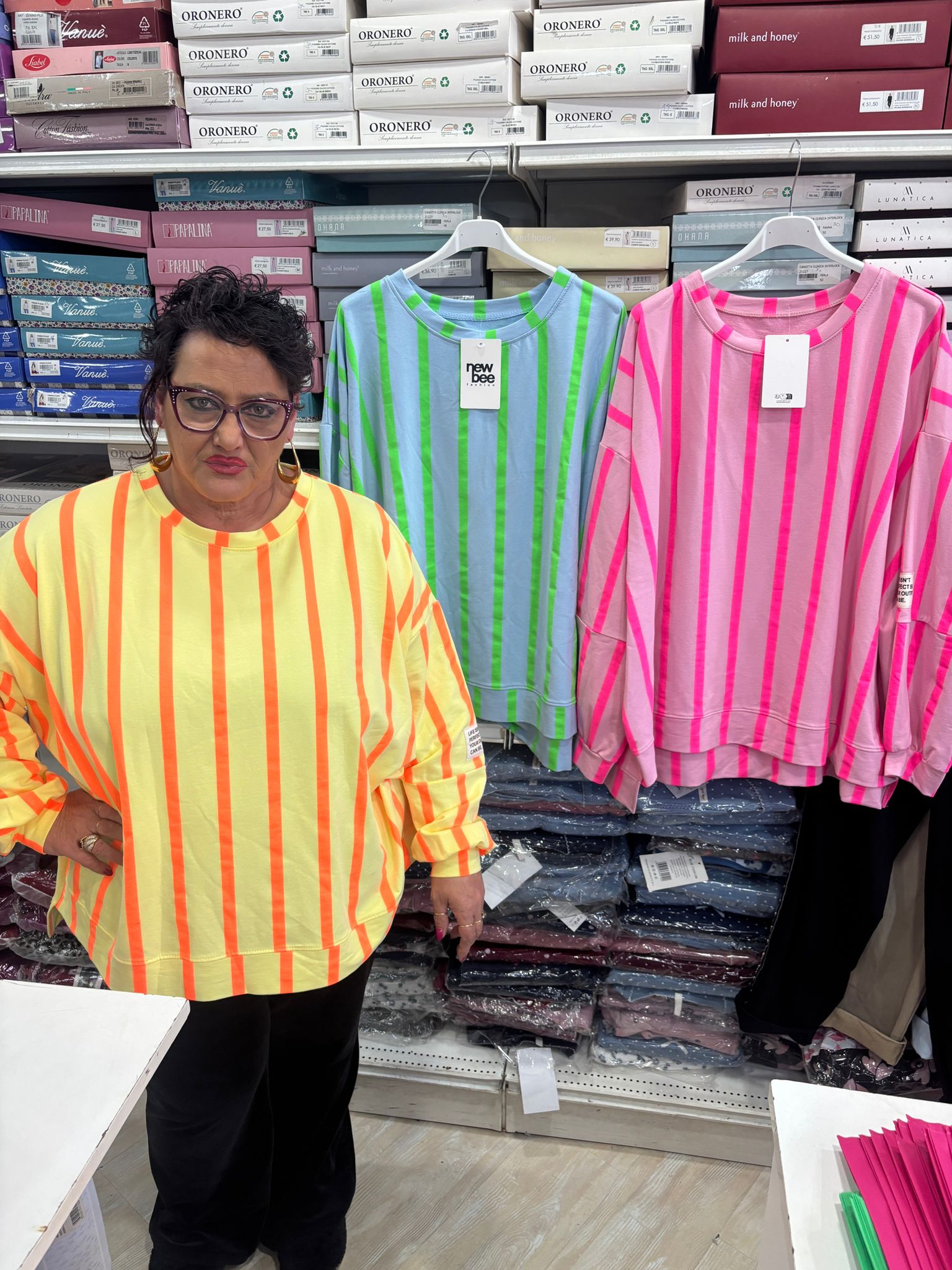 Felpina in cotone garzato moda flu