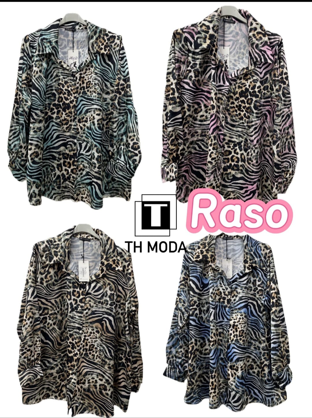 Bellissima camicia in raso maculata