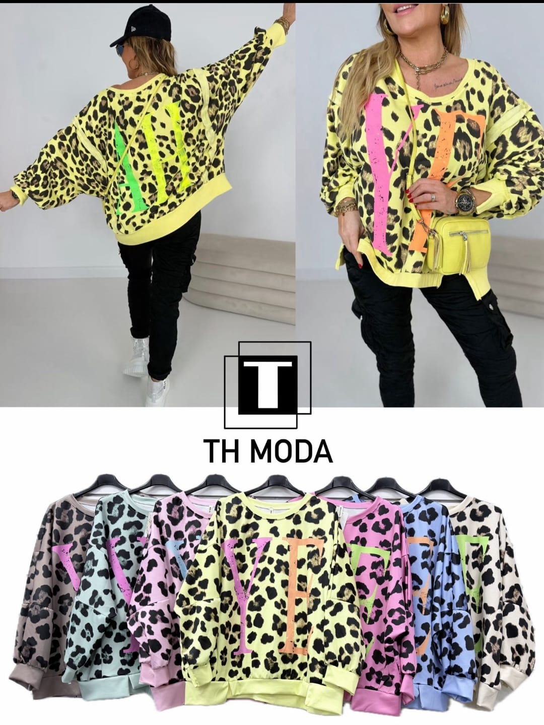 Maglia in viscosa saten maculata flou.