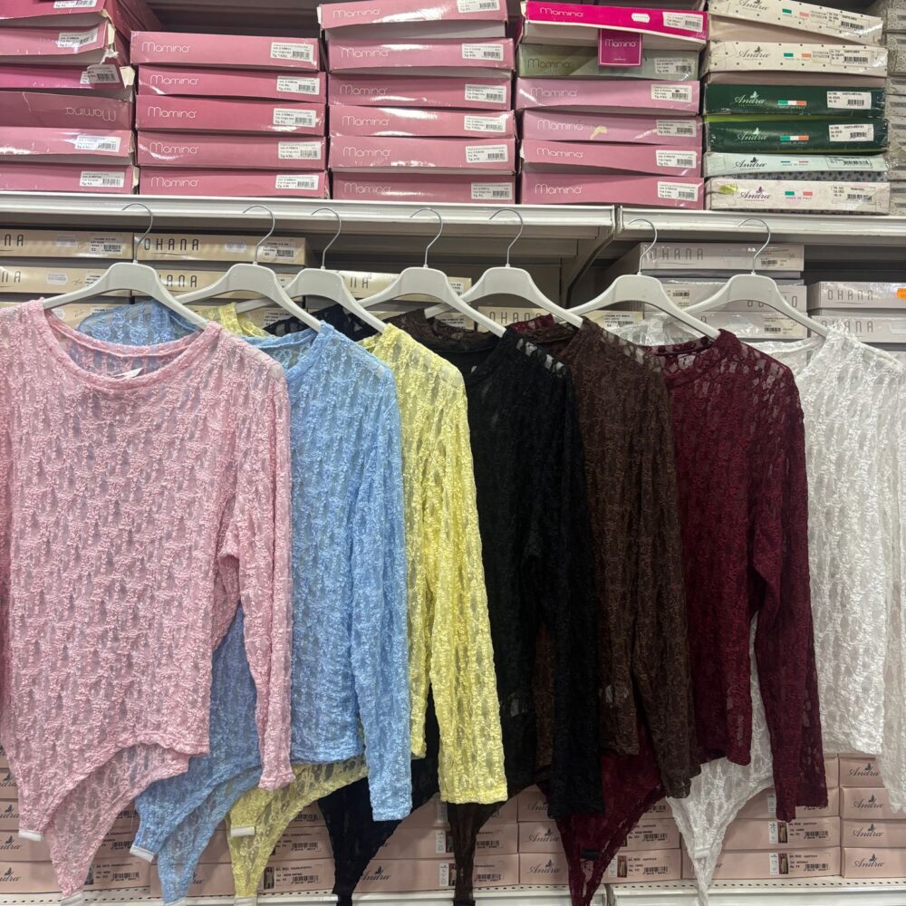 Body in pizzo - nero