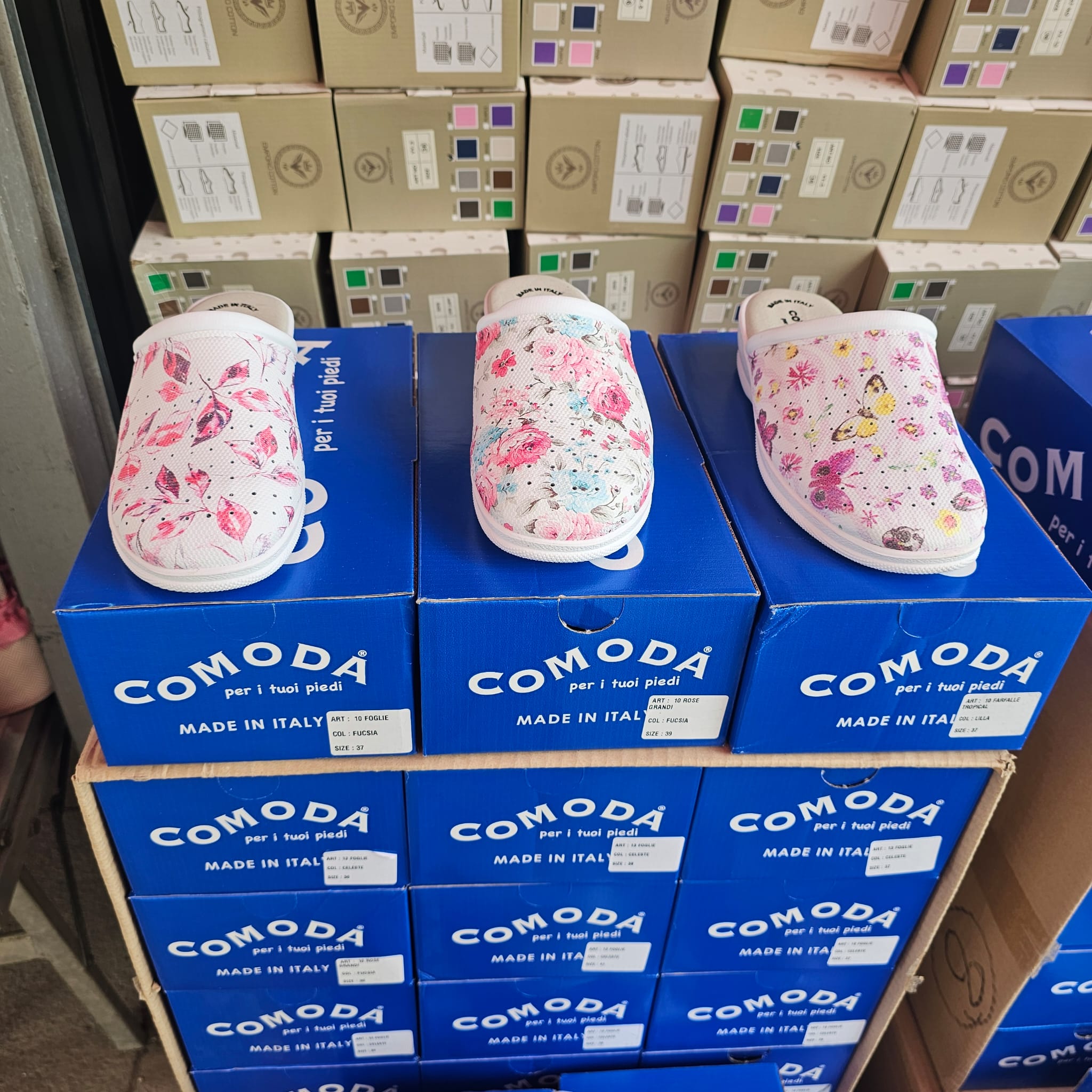 Pantofole sanitarie chiuse donna fantasia