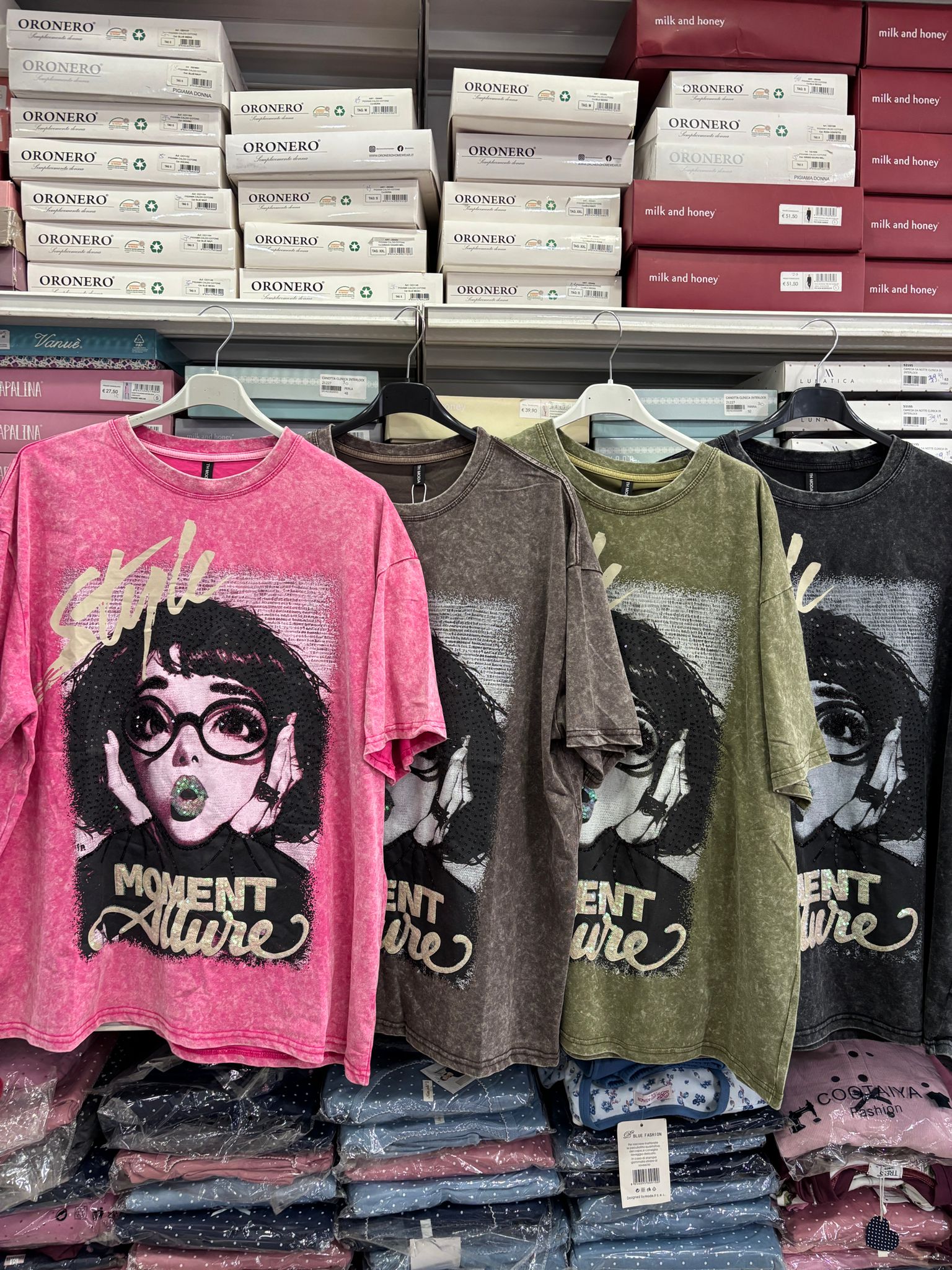 Maglia francese strass bocca