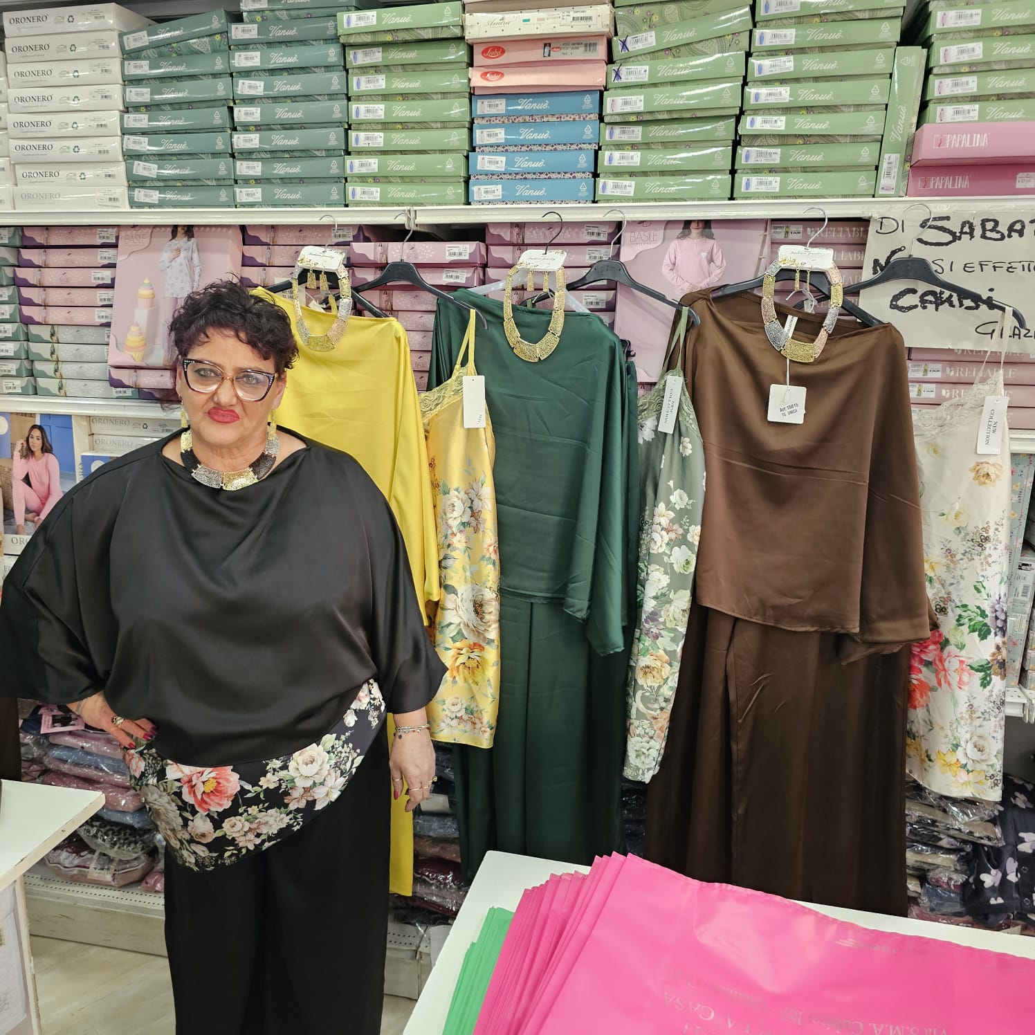 Completo in raso saten 5 pezzi