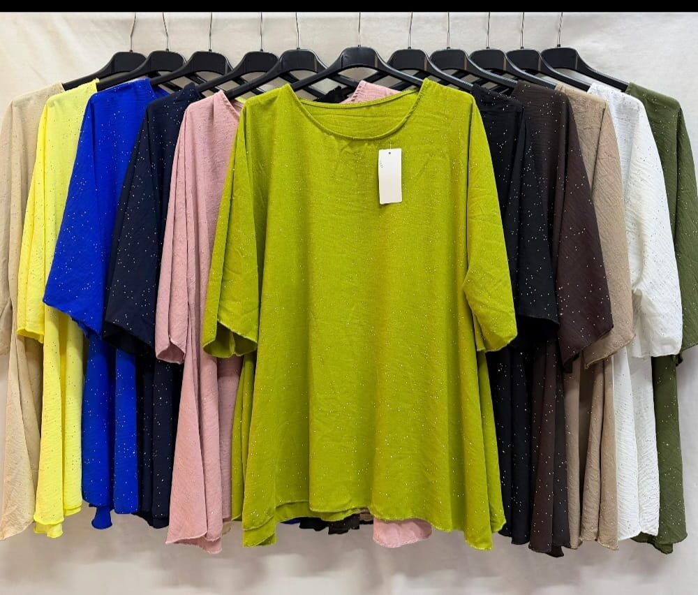 Casacca brillantini - nero