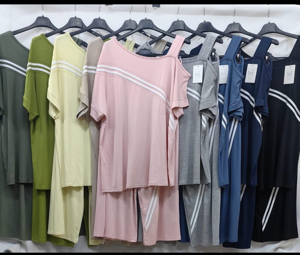 Completo monospalla con riga sport - nero