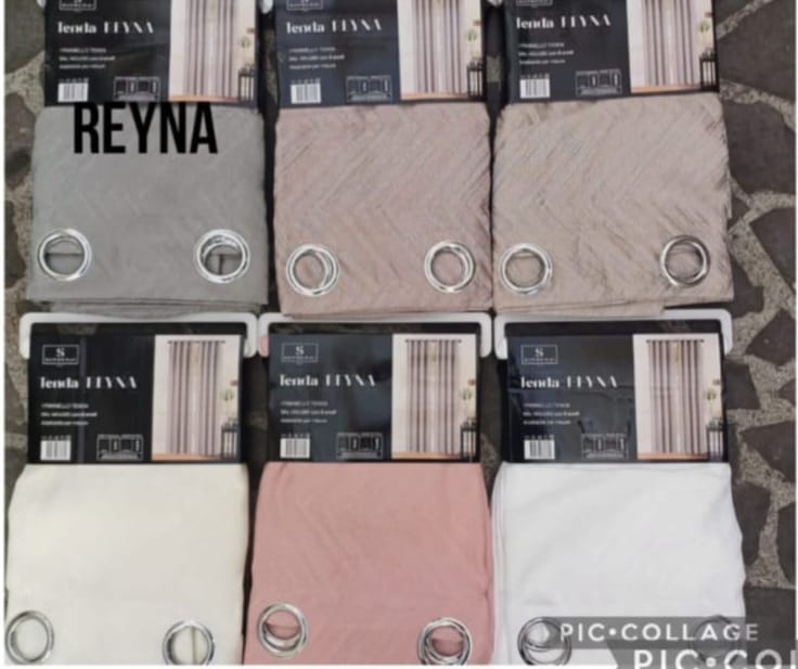 Coppia di tende reyna raso damasco coprente