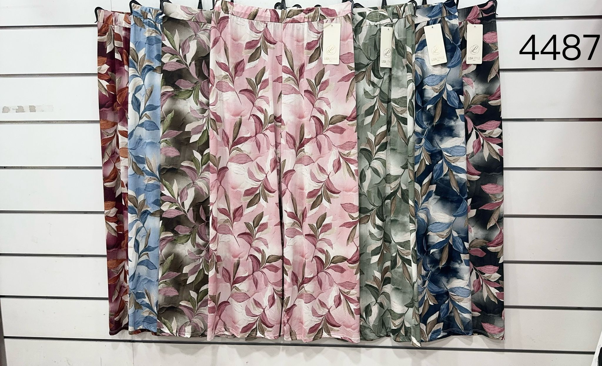 Pantalone flower in viscosa palazzo