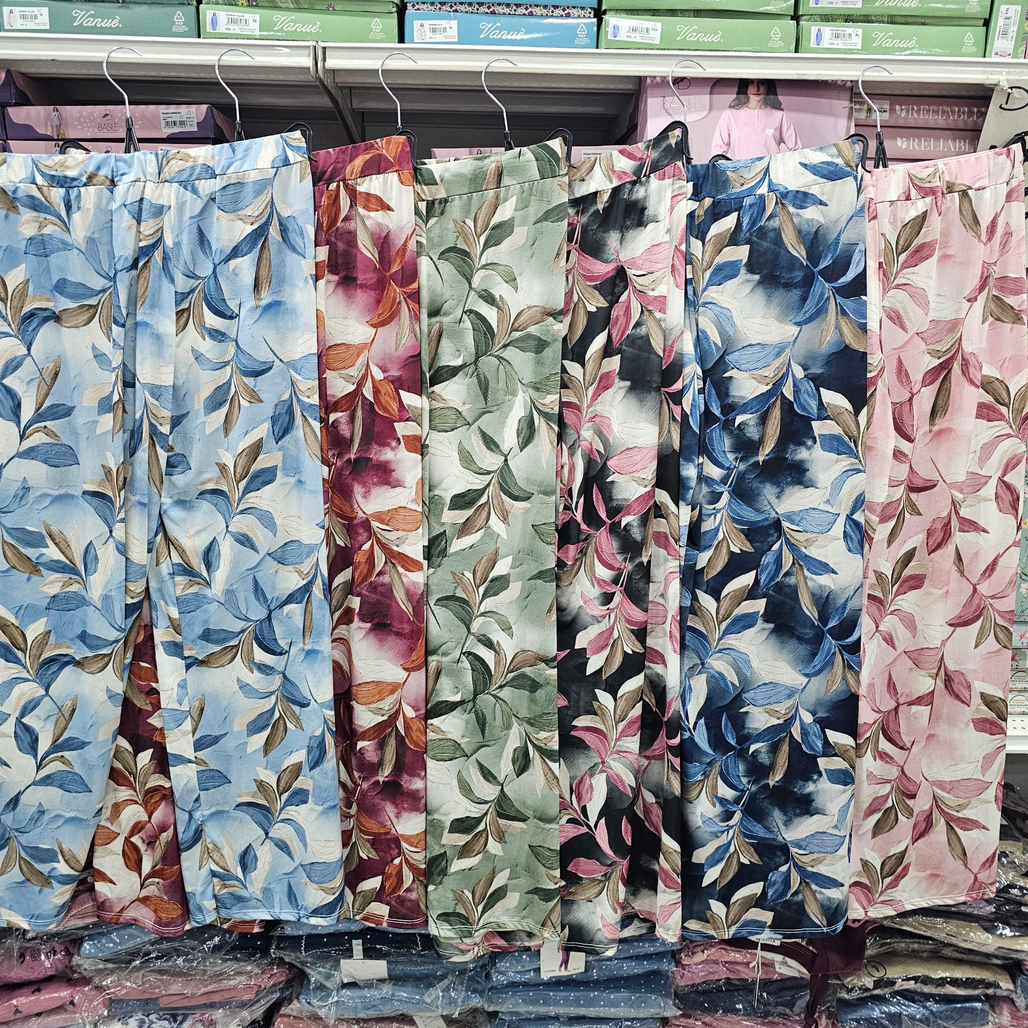 Pantaloni in viscosa flower a palazzo