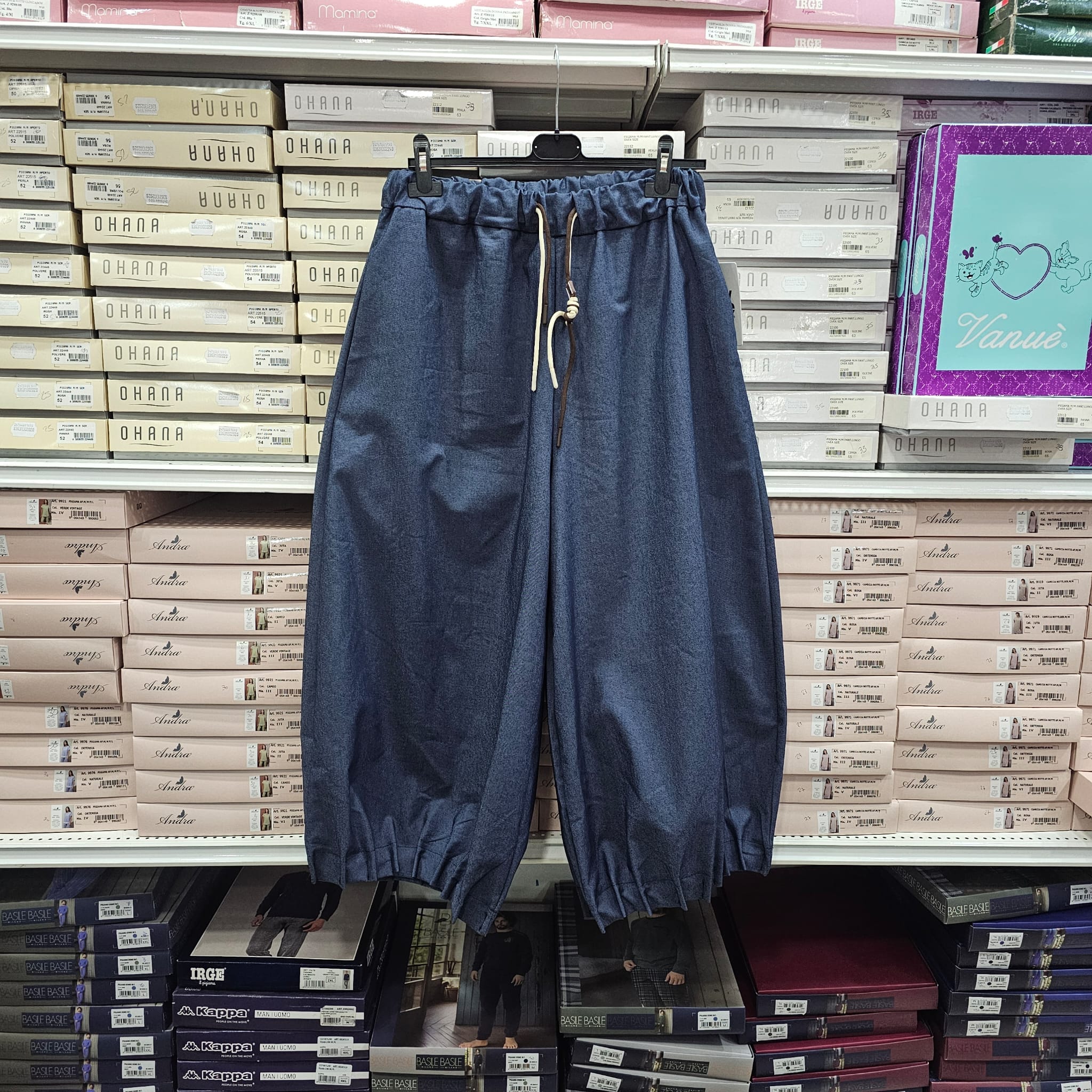 Pantalone jeans pieghette giù bellissimo tg unica