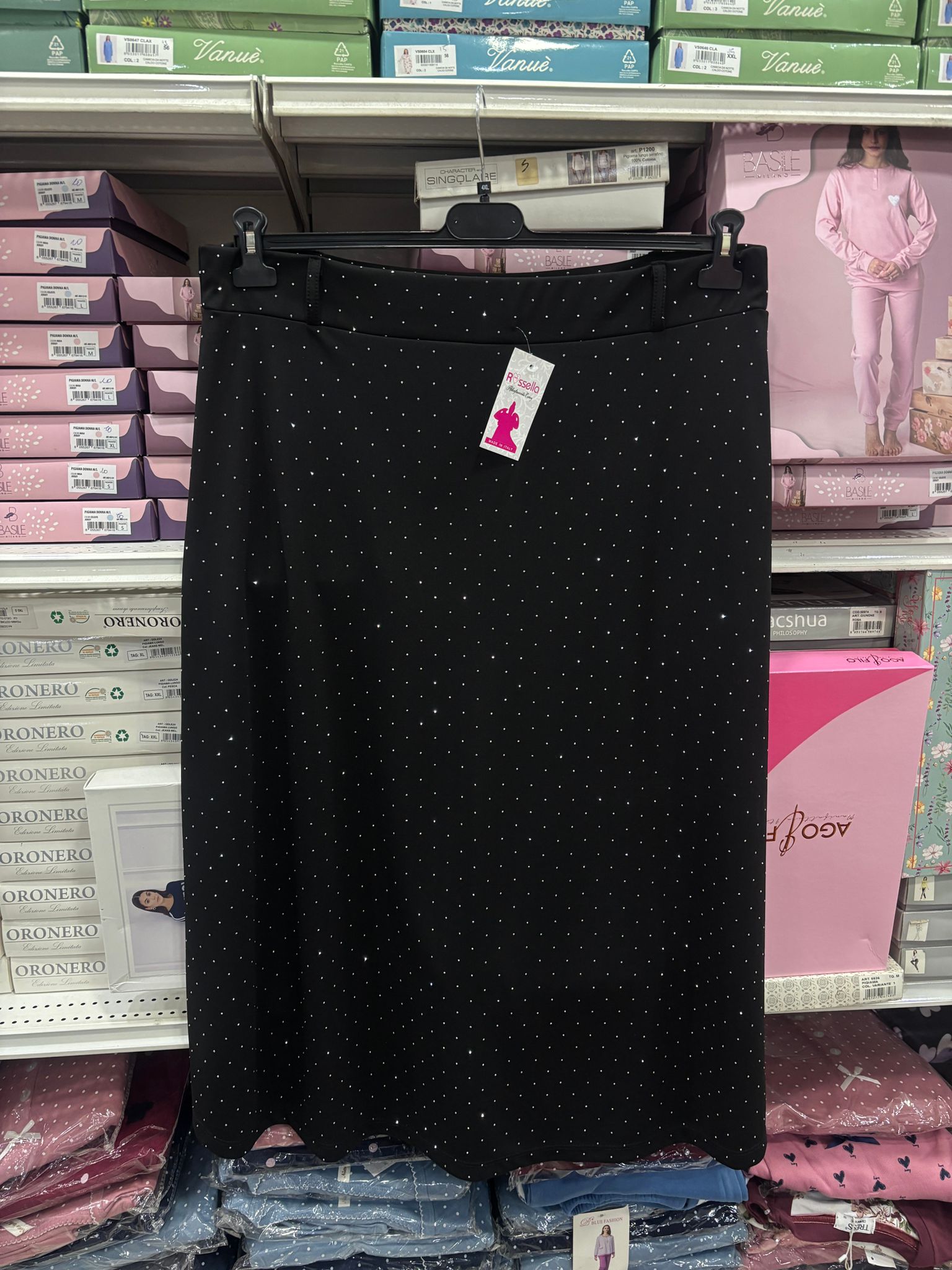 Gonna in viscosa foderata moda rossella