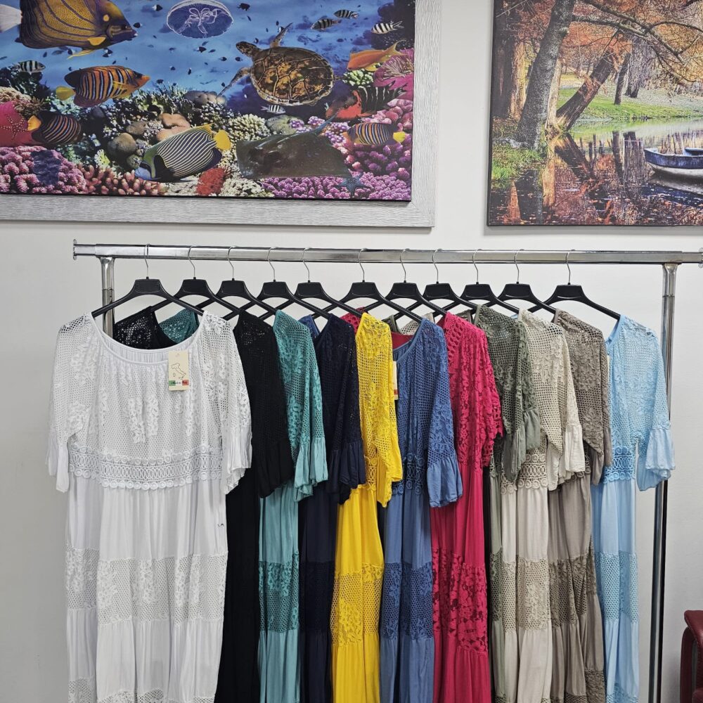 Vestito indiano con pizzo foderato - nero