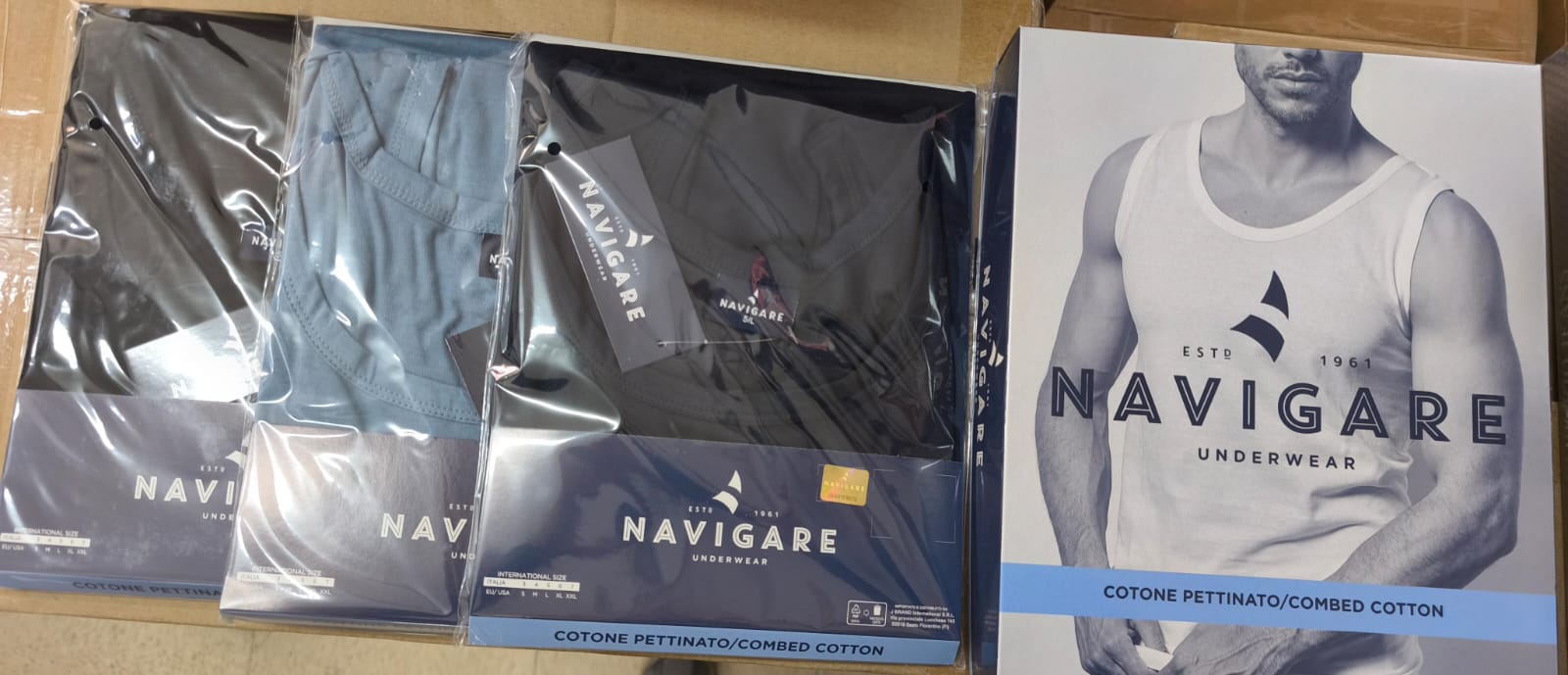 Canotte navigare in cotone spalla larga