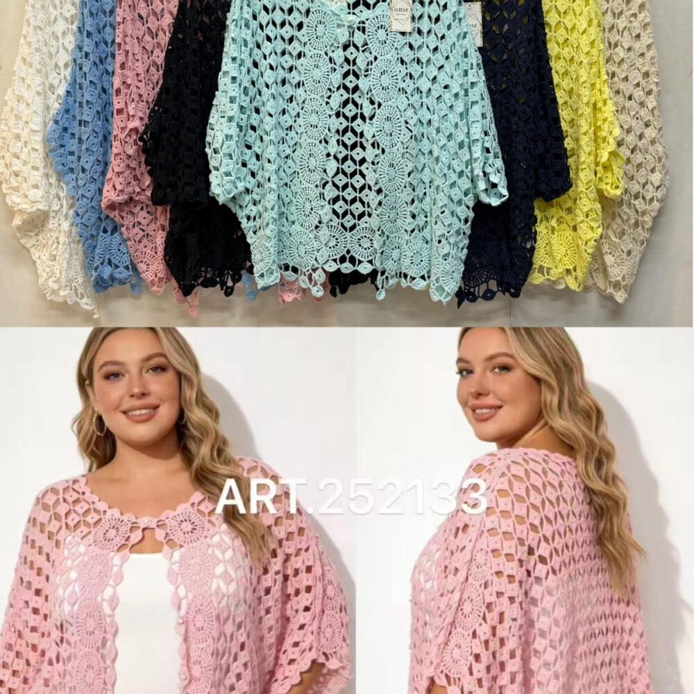 Capispalla a uncinetto - nero