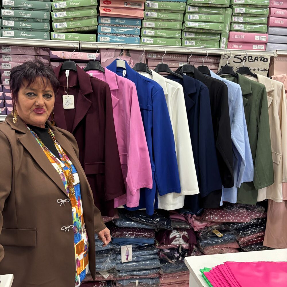 Giacca dettaglio fiocco strass - blu