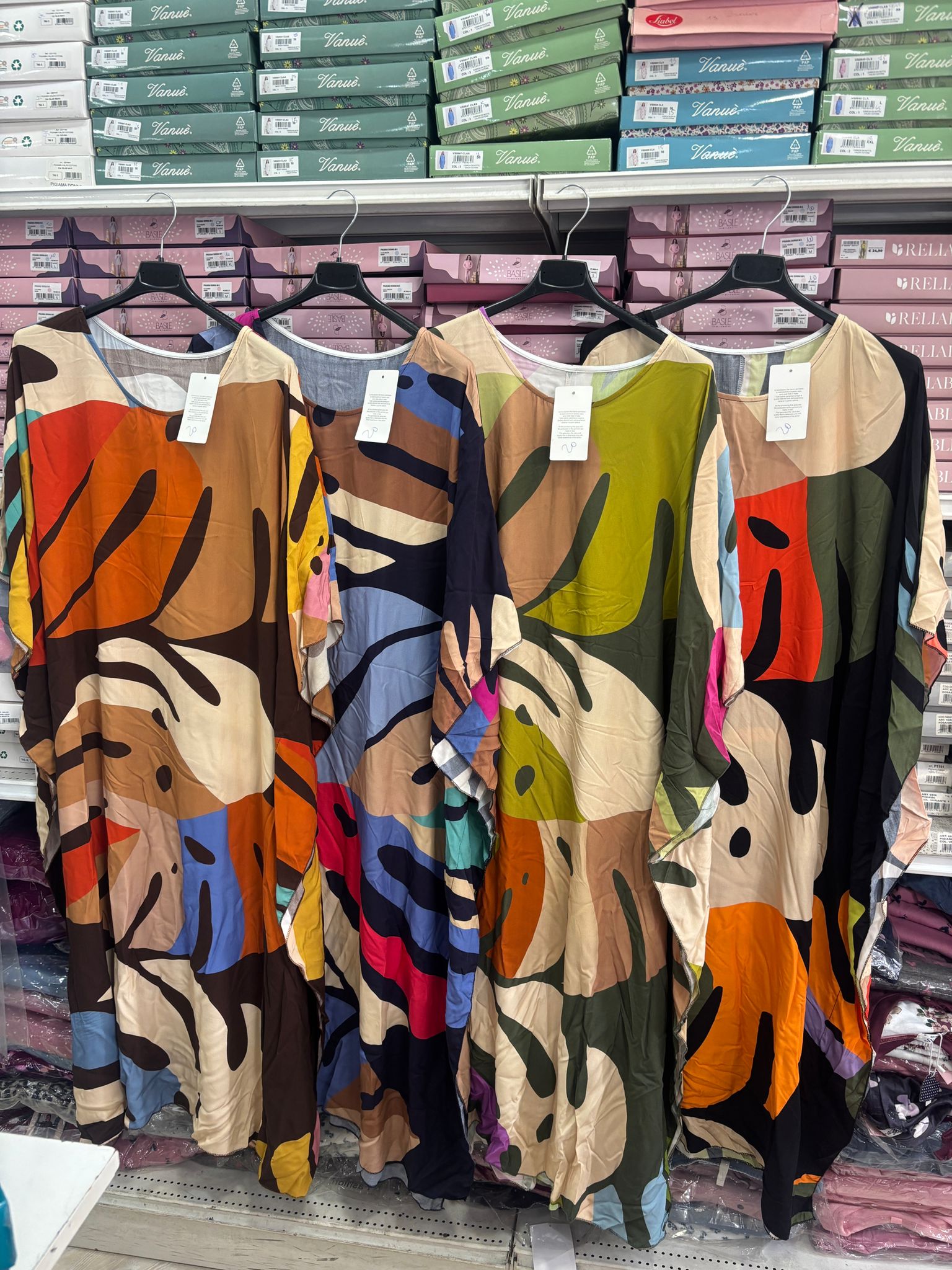 Vestito kaftano in viscosa