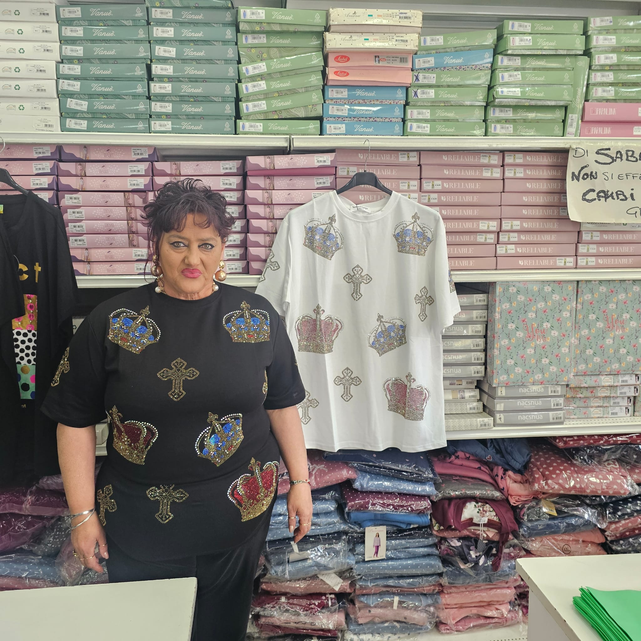 Maglia francese modello gabbana corone-croci