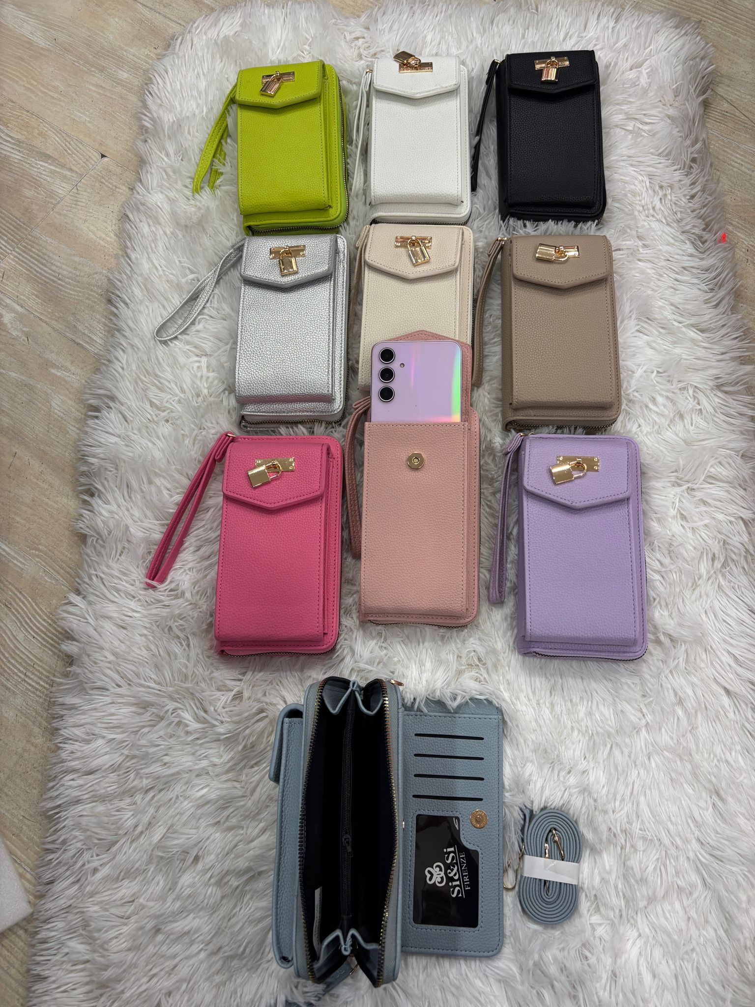 Porta soldi e cellulare con tracolla