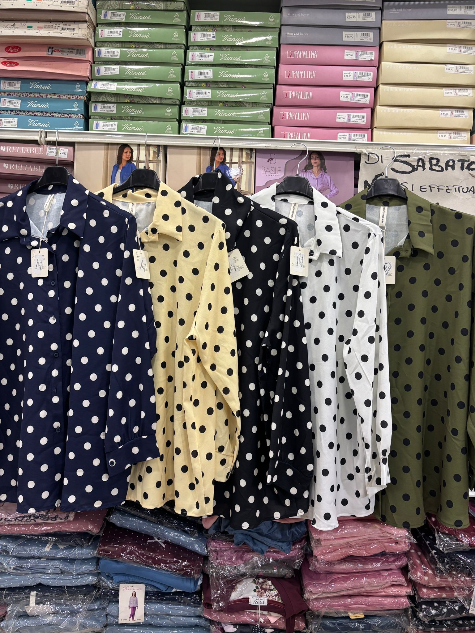 Camicia viscosa a pois