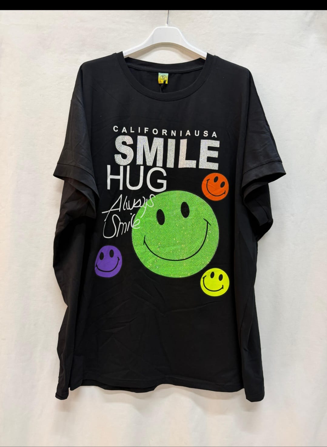 Maglia francese smile tempestata di strass