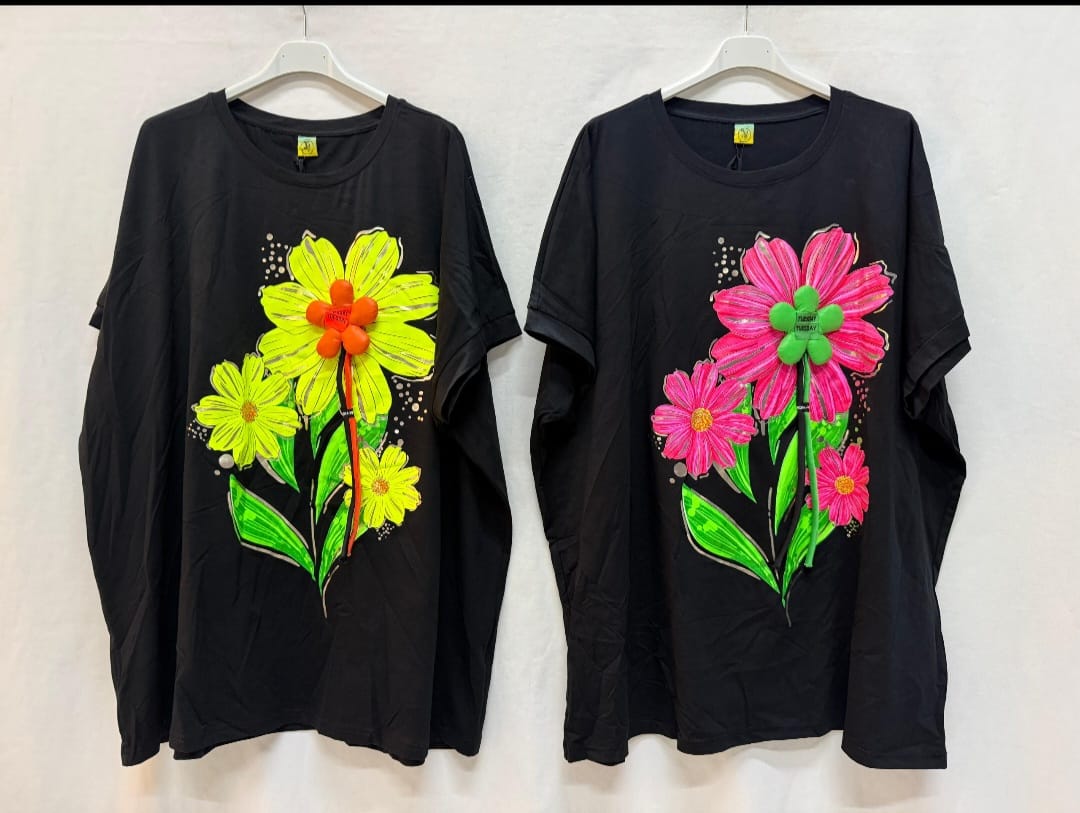 Straordinaria maglia francese con fiori rialzati