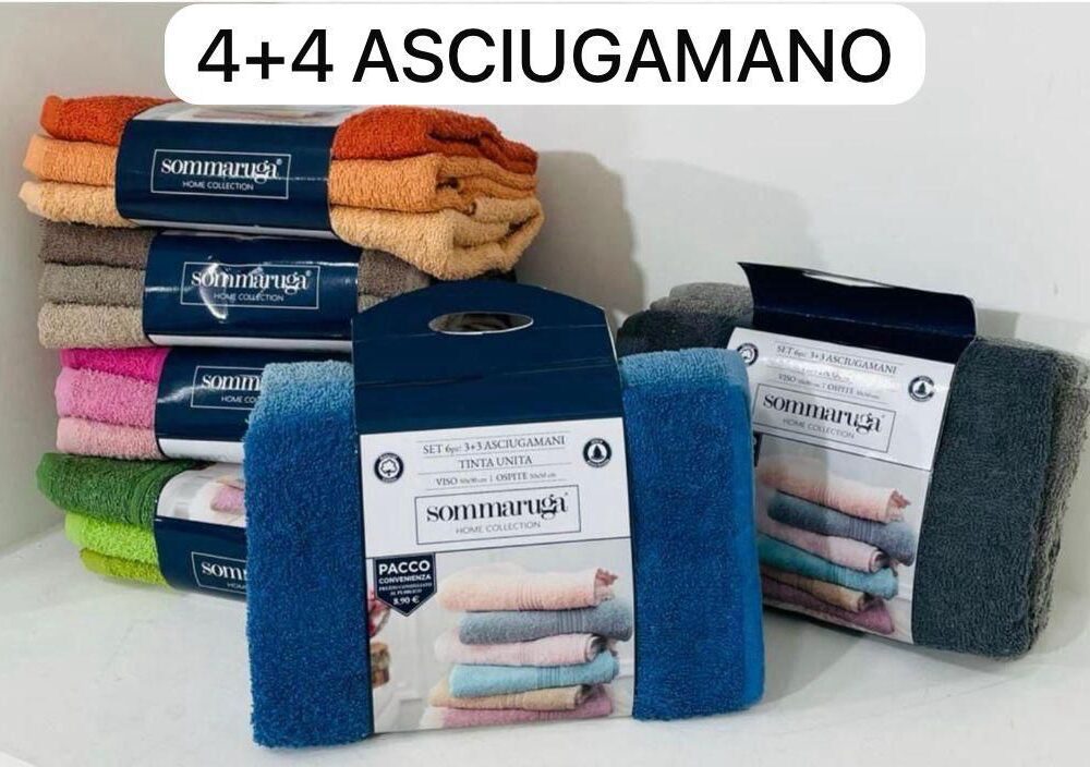 Combo asciugamani in spugna 380g Sommaruga - verde