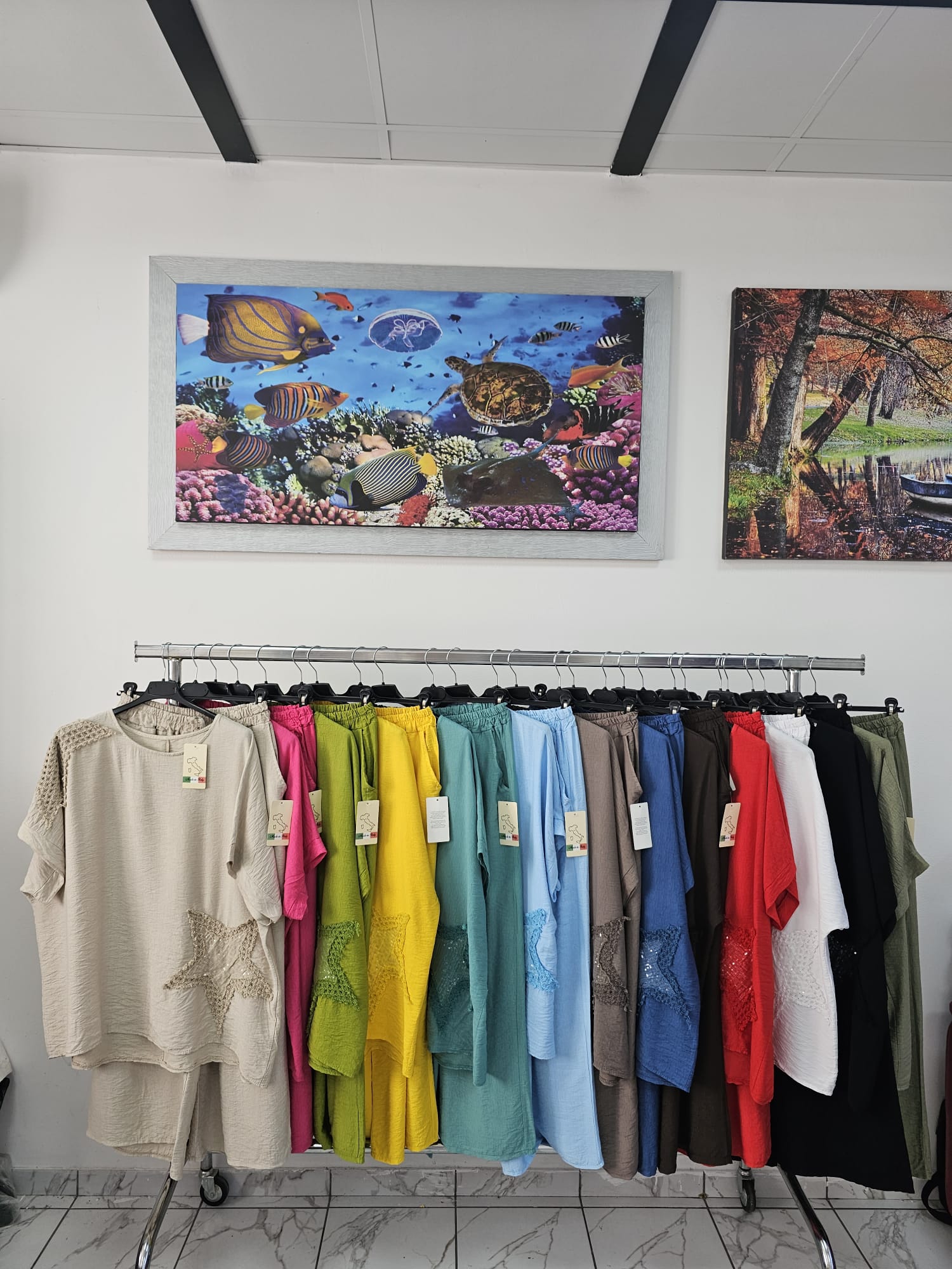 Completo stelle in viscosa crepè