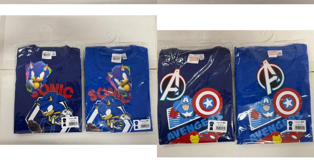 Completini-pigiami corti sonic e avengers