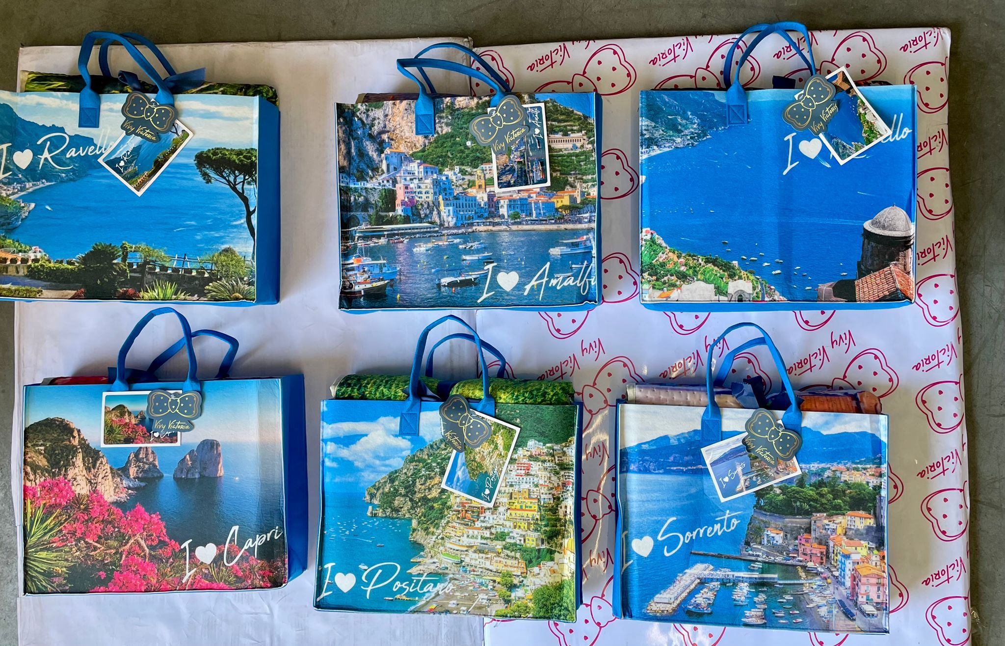 Trapuntine cotone digitali con borsa