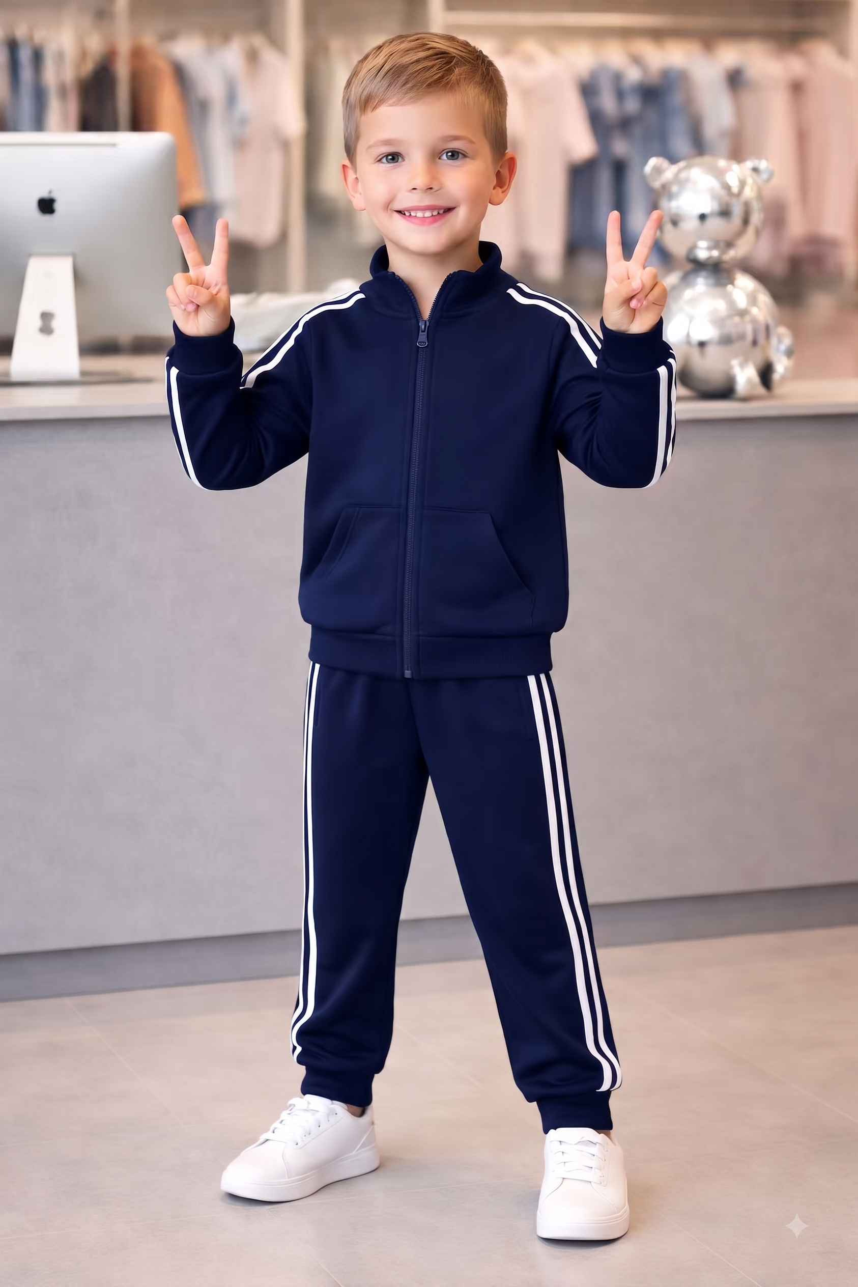 Tuta cotone garzato bimbi